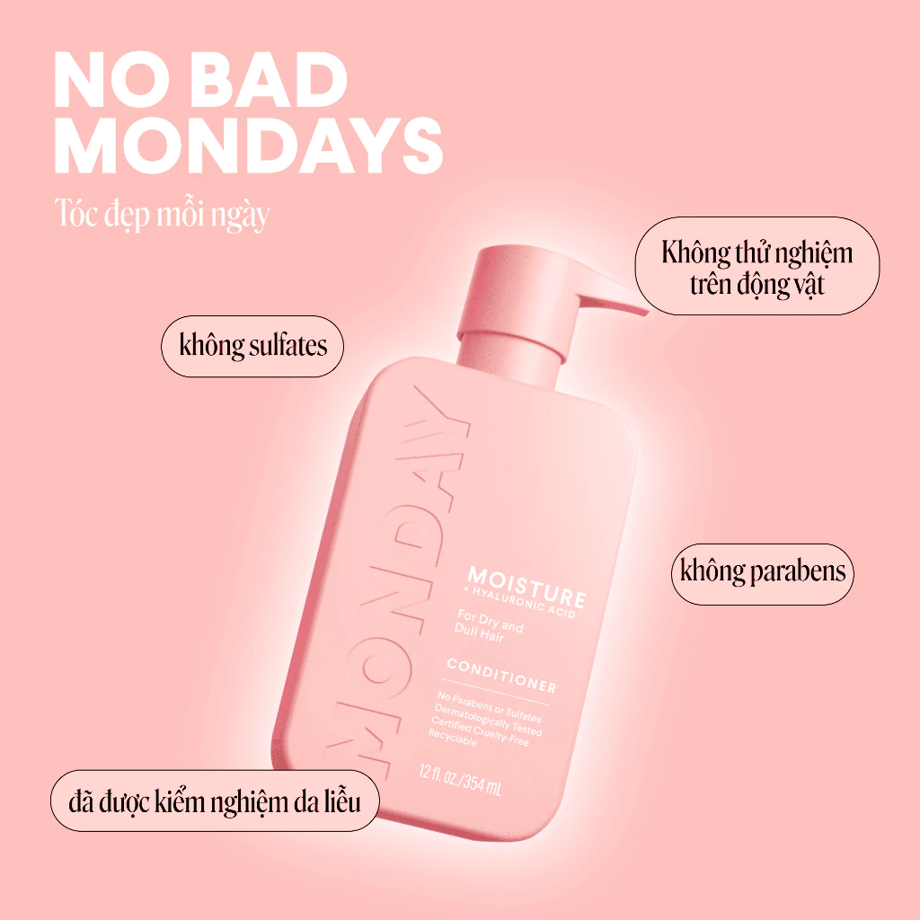 MONDAY Haircare: Dầu xả MONDAY Haircare cho tóc mềm, ít rối và bớt xù